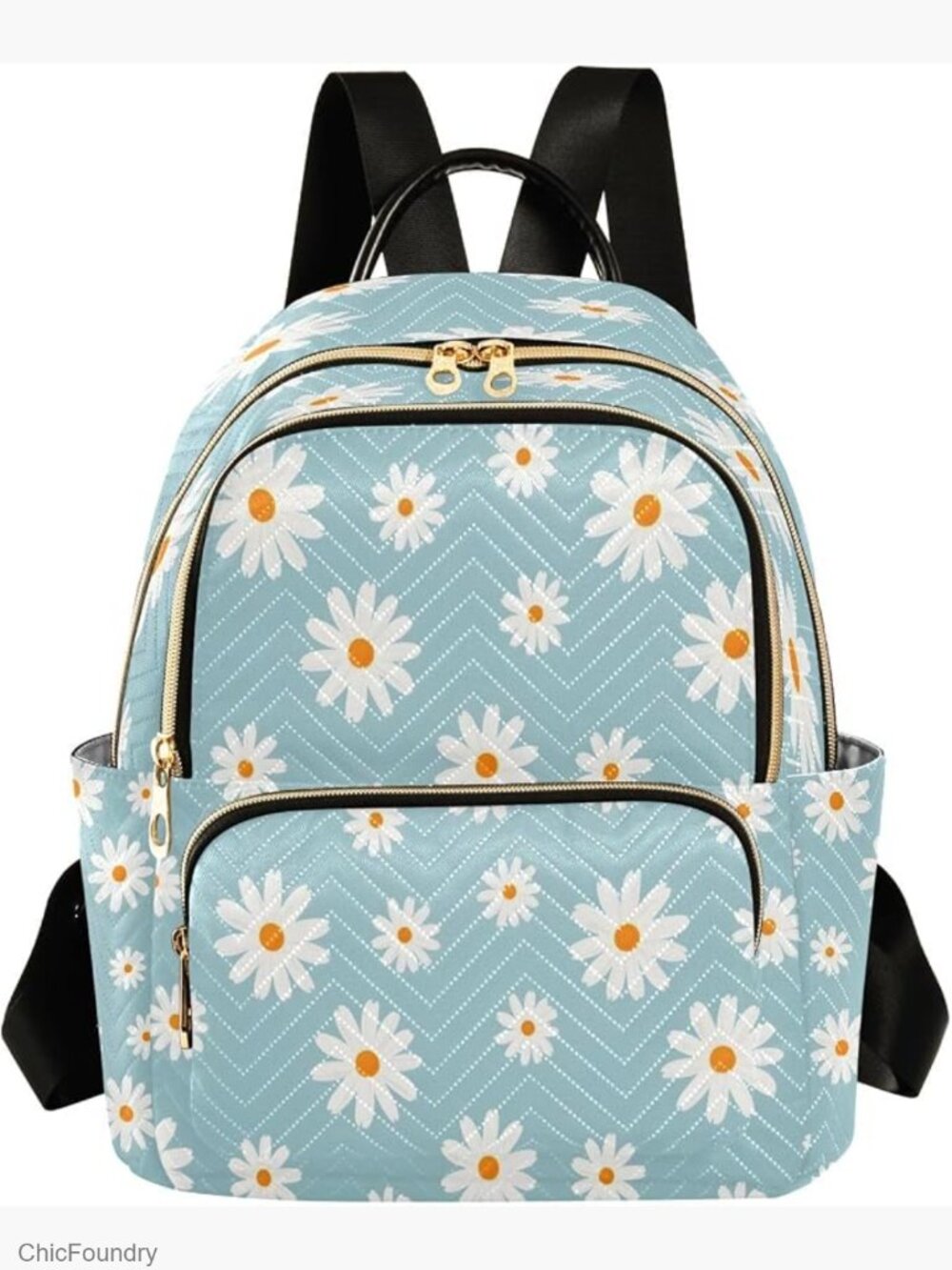 Mini Canvas Backpack Purse - Adjustable Strap, Multiple Pockets, Travel Daypack - Picture 1 of 7
